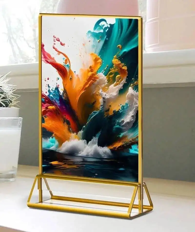 2PCS 7 Inch 127x178mm Acrylic Sign Holder Gold Border Flyer Price Picture Poster Frame Wedding Table Number Menu Holder
2PCS 7 Inch 127x178mm Acrylic Sign Holder Gold Border Flyer Price Picture Poster Frame Wedding Table Number Menu Holder