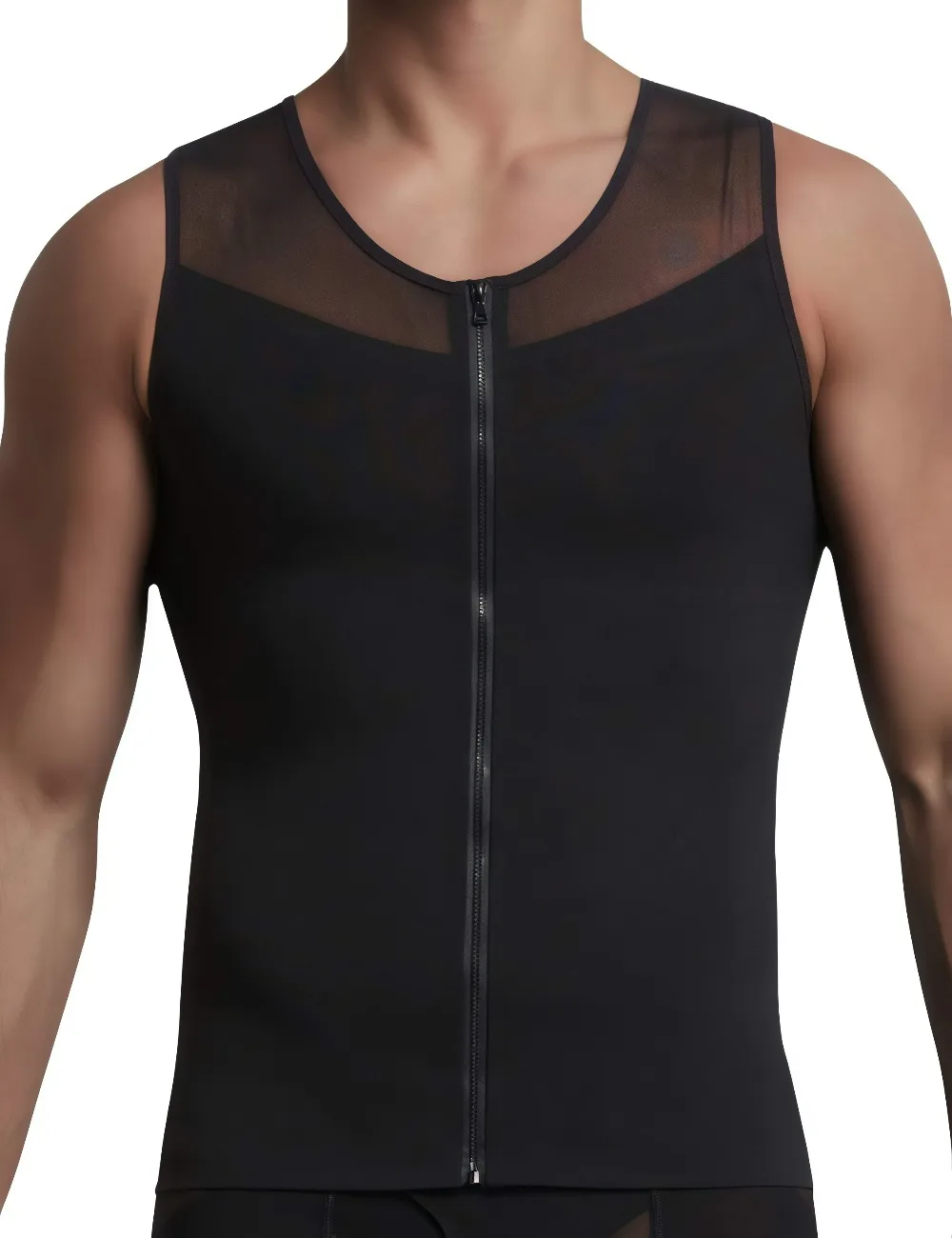 Men Zipper Slimming Shapewear Tank Top, Breathable Mesh Compression Undershirt, Tummy Control Body Shaper Vest for Everyday Use
Men Zipper Slimming Shapewear Tank Top, Breathable Mesh Compression Undershirt, Tummy Control Body Shaper Vest for Everyday Use