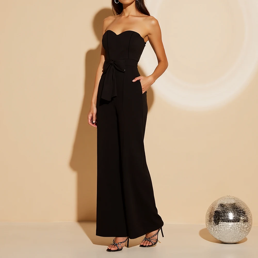 Women's Spring and Summer Sleeveless Off Shoulder Jumpsuit with Decent Bowknot Ankle-Length and Skinny for Office Lady Elegant
Women's Spring and Summer Sleeveless Off Shoulder Jumpsuit with Decent Bowknot Ankle-Length and Skinny for Office Lady Elegant
