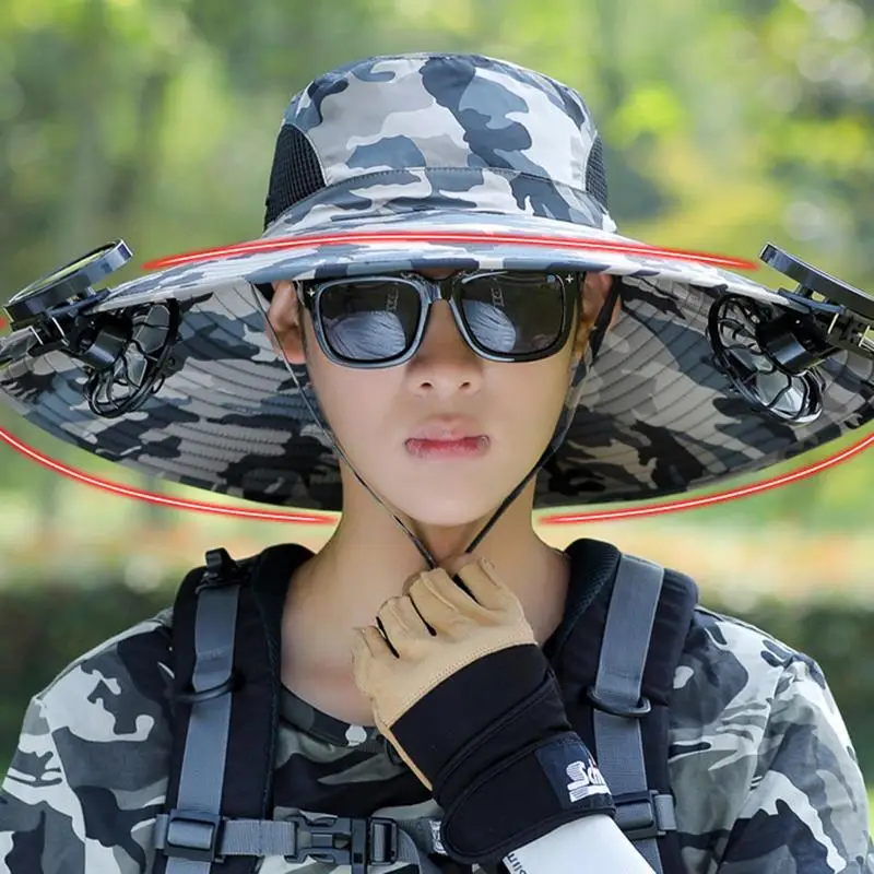 Wide Brim Solar Fan Outdoor Fishing Hat Solar Sunscreen Sun Hat Dual Fans Wide Brim Solar Fan Hat Adjustable Men's Fishing Hats
Wide Brim Solar Fan Outdoor Fishing Hat Solar Sunscreen Sun Hat Dual Fans Wide Brim Solar Fan Hat Adjustable Men's Fishing Hats