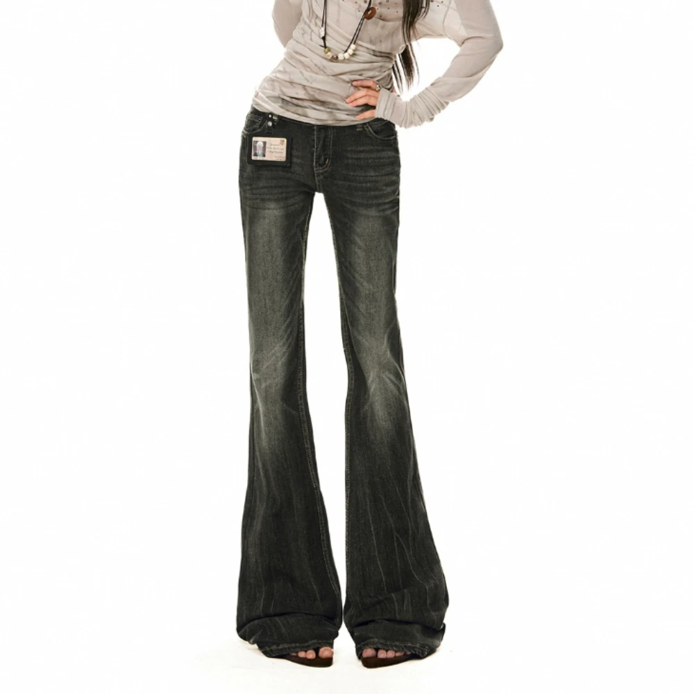 2000s Clothes Y2k Low Rise Boot Cut Jeans Woman Casual Black Denim Trousers Streetwear Flare Jeans
2000s Clothes Y2k Low Rise Boot Cut Jeans Woman Casual Black Denim Trousers Streetwear Flare Jeans
