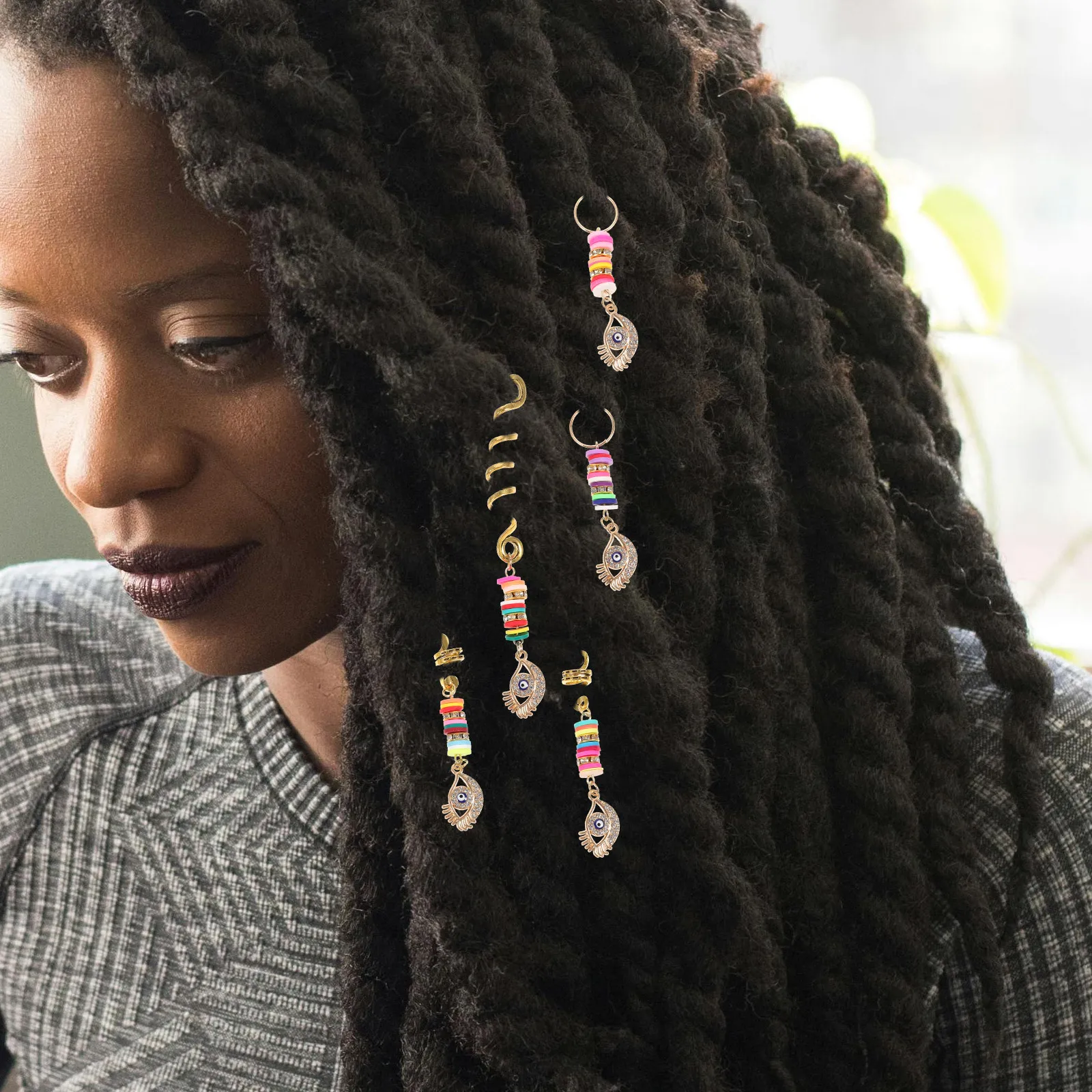 5Pcs Braided Hair Snake Clips Eye-Catching Hair Pendants for Dreadlock Accessories Fashionable Braid Charms for Women
5Pcs Braided Hair Snake Clips Eye-Catching Hair Pendants for Dreadlock Accessories Fashionable Braid Charms for Women