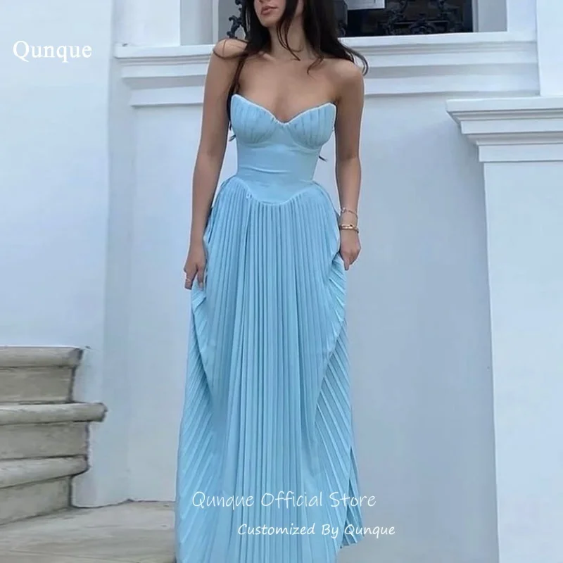 Qunque Elegant Long Evening Dresses Satin A Line Sweetheart Robe De Soirée Femme Lace Up Back Vestidos Para Mujer Customized
Qunque Elegant Long Evening Dresses Satin A Line Sweetheart Robe De Soirée Femme Lace Up Back Vestidos Para Mujer Customized