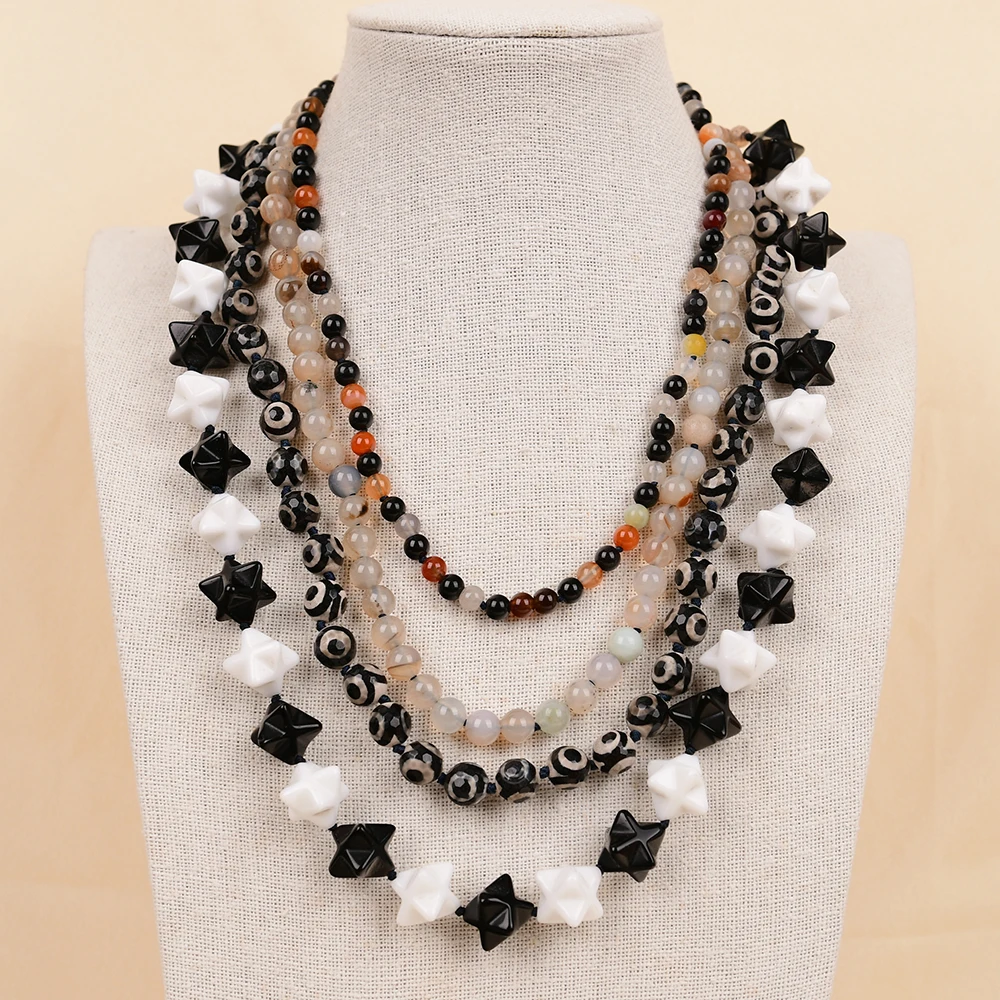 APDGG NO19 Handmade 4 Rows Natural Mix Stone Agate Jade Onyx Gems Multi Strands Necklace
APDGG NO19 Handmade 4 Rows Natural Mix Stone Agate Jade Onyx Gems Multi Strands Necklace