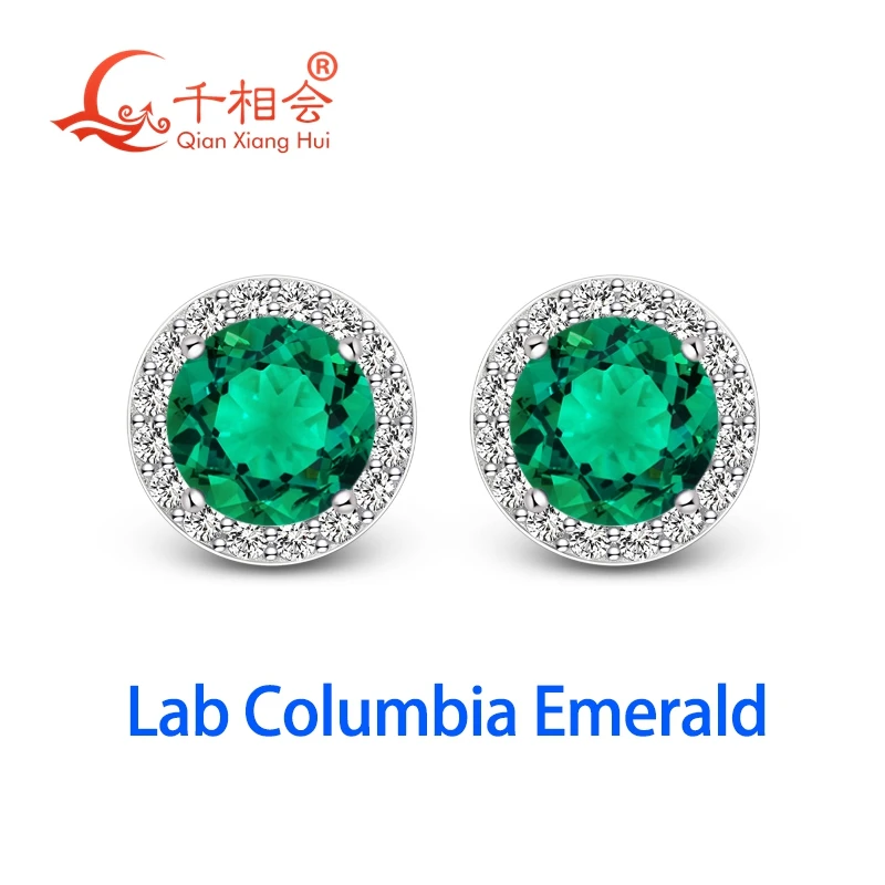 8mm round YAG -green & Lab Created Hydrothermal emerald Ear Stud inclusions halo moissanite S925 Silver earrings Jewelry
8mm round YAG -green & Lab Created Hydrothermal emerald Ear Stud inclusions halo moissanite S925 Silver earrings Jewelry
