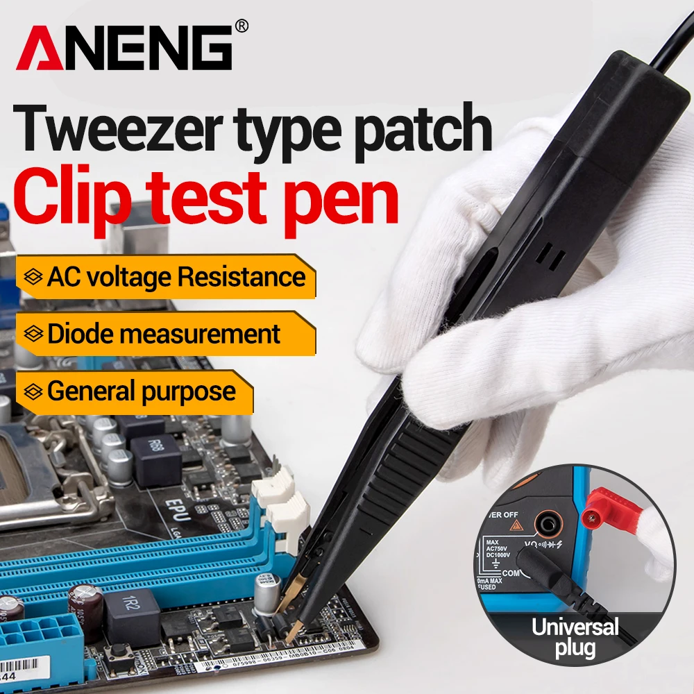Clip Test Pen SMD Multimeter Probe Tweezers Patch For Capacitance Test Inductance Resistor Chip Components Electric Test Tools
Clip Test Pen SMD Multimeter Probe Tweezers Patch For Capacitance Test Inductance Resistor Chip Components Electric Test Tools