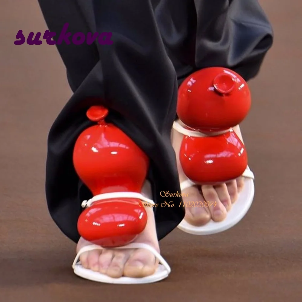 Vintage Balloon Decorative Slippers High-heeled Sandals Open Toe Stiletto Slip On Buckle Women's Shoes Sexy Runway Party Shoes
Vintage Balloon Decorative Slippers High-heeled Sandals Open Toe Stiletto Slip On Buckle Women's Shoes Sexy Runway Party Shoes