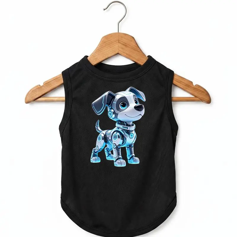Robot Dog Summer Vest Breathable Puppy Clothes Pet Apparel Lightweight Dog T-Shirt Tank Top for Small Medium Dogs
Robot Dog Summer Vest Breathable Puppy Clothes Pet Apparel Lightweight Dog T-Shirt Tank Top for Small Medium Dogs