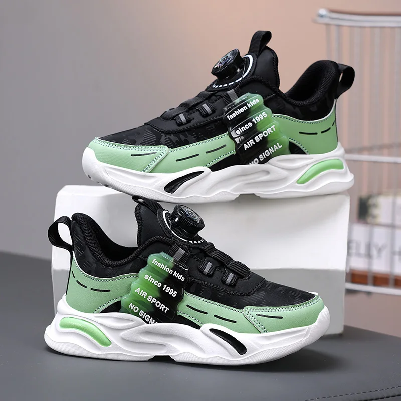 Fashion Children's Running Shoes Boys Sneakers with Rotating Buckle Kids Non-slip School Casual Walking Shoes Light Tenis Shoes
Fashion Children's Running Shoes Boys Sneakers with Rotating Buckle Kids Non-slip School Casual Walking Shoes Light Tenis Shoes