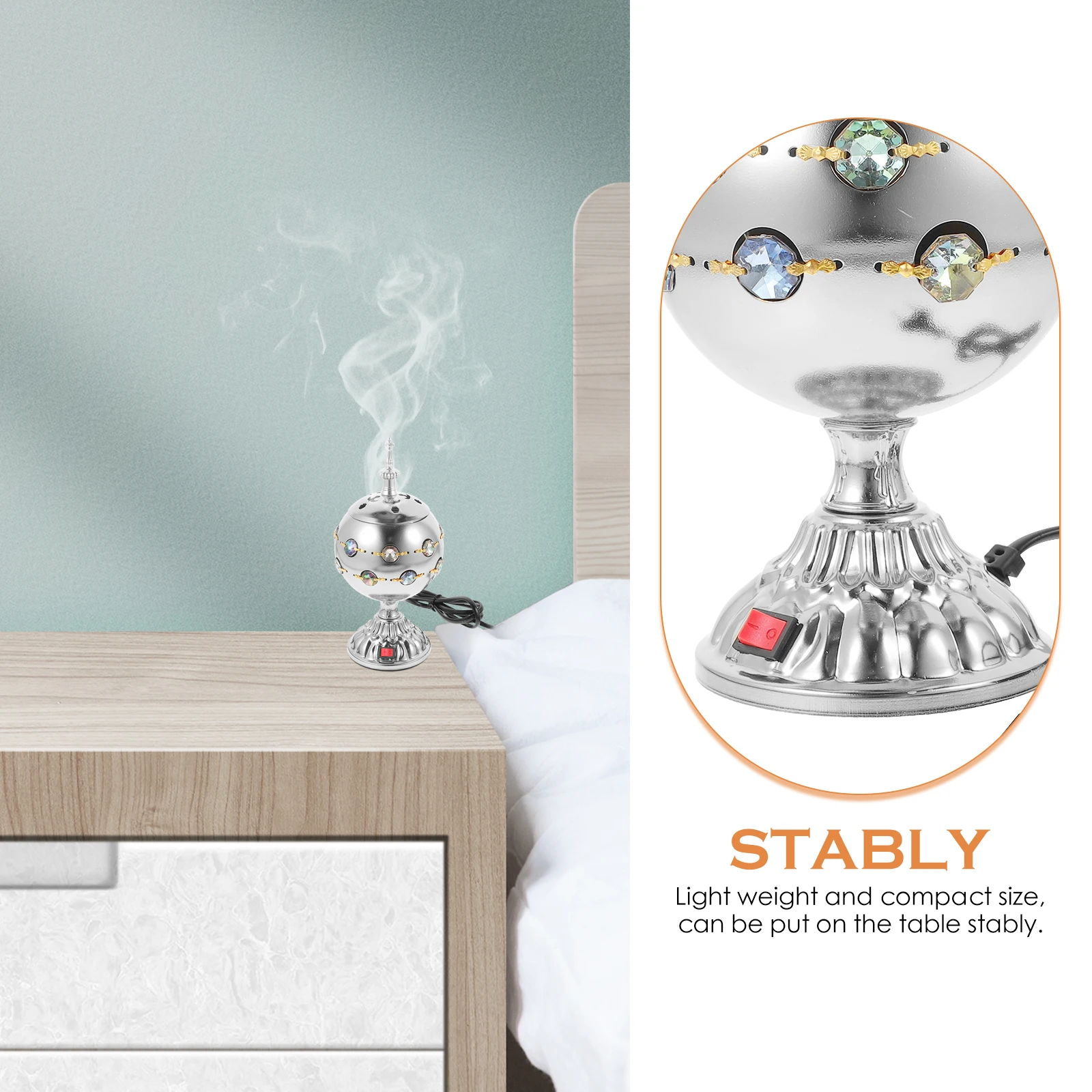 Incense Burner Middle Eastern Style Aromatic Heater Plug-in Aroma Stove Iron Solid Wear Resistant for Incense
Incense Burner Middle Eastern Style Aromatic Heater Plug-in Aroma Stove Iron Solid Wear Resistant for Incense