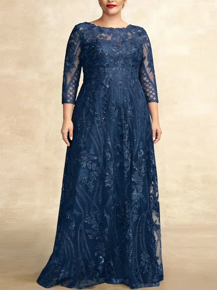 L-5XL Plus Size Clothes Lace Dresses Women Robes Spring Summer 3/4 Sleeve Street Style Casual 3XL Big Size Maxi Dress Oversized
L-5XL Plus Size Clothes Lace Dresses Women Robes Spring Summer 3/4 Sleeve Street Style Casual 3XL Big Size Maxi Dress Oversized