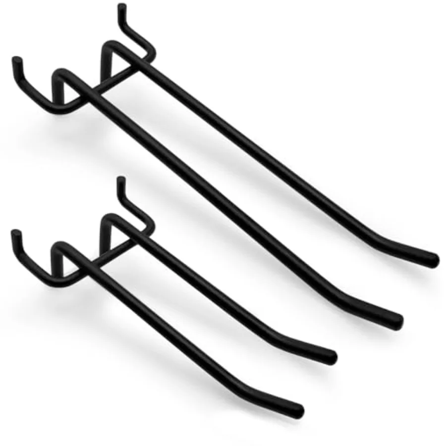 40Pack Black Heavy Duty Pegboard Hooks - Double Arm Design for Standard 1/4" Thick Pegboards with 3/16" Holes Organize Tools an
40Pack Black Heavy Duty Pegboard Hooks - Double Arm Design for Standard 1/4" Thick Pegboards with 3/16" Holes Organize Tools an