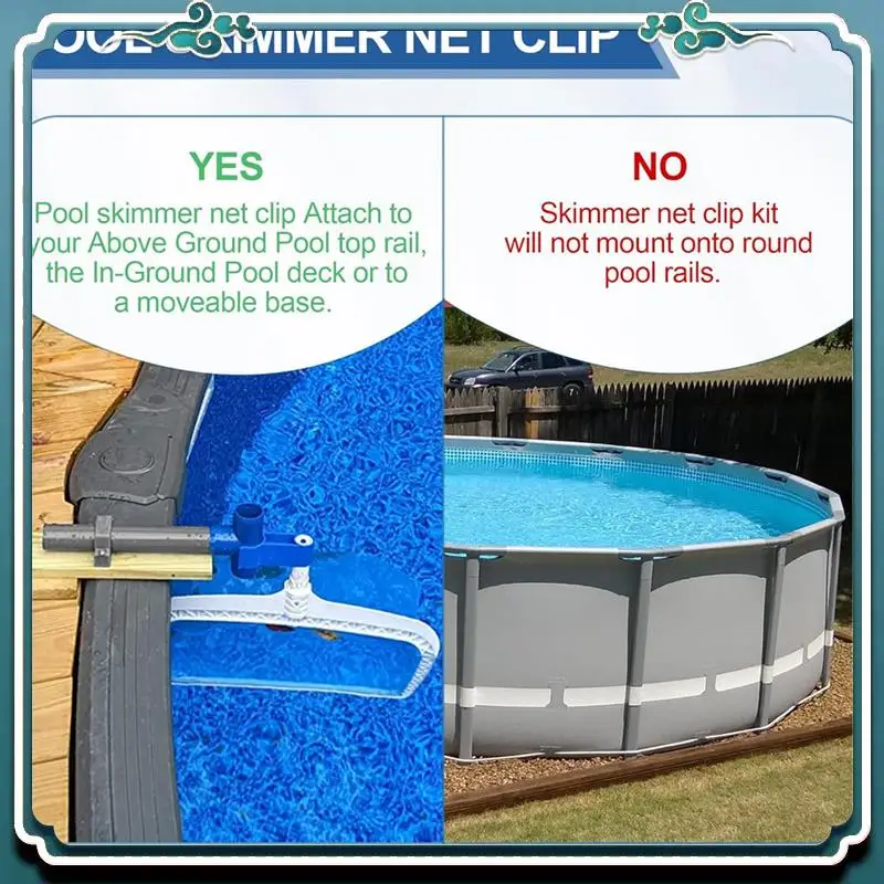 Reliable Above Ground Pool Skimmer Catcher Bracket Kit For Pool Rakes Skimmers & Nets Clip Attachment
Reliable Above Ground Pool Skimmer Catcher Bracket Kit For Pool Rakes Skimmers & Nets Clip Attachment