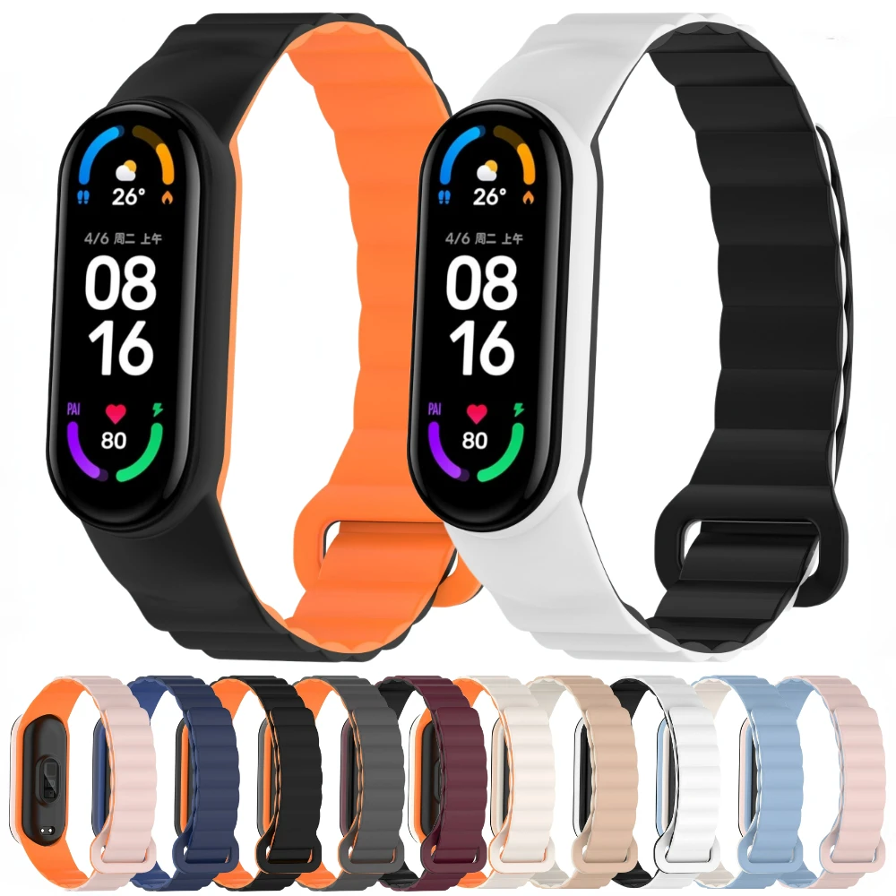 Magnetic Silicone Strap For Xiaomi Mi Band 7 6 5 4 3 Bracelet Two-tone Wristband for Mi Band 6 5 Mi Band 4 3 7 Adjustable Strap
Magnetic Silicone Strap For Xiaomi Mi Band 7 6 5 4 3 Bracelet Two-tone Wristband for Mi Band 6 5 Mi Band 4 3 7 Adjustable Strap