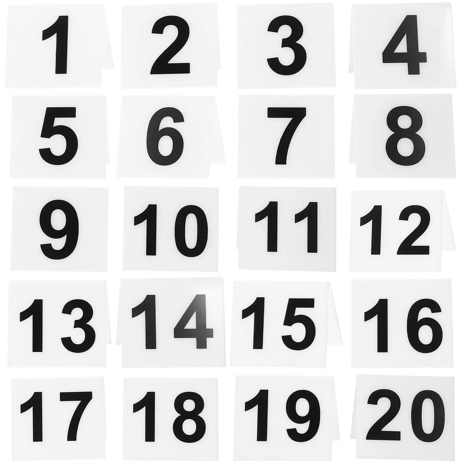 20 Pcs Number Plate Multi-function Evidence Marker Digital Desk Restaurant Table Numbers Acrylic Markers
20 Pcs Number Plate Multi-function Evidence Marker Digital Desk Restaurant Table Numbers Acrylic Markers