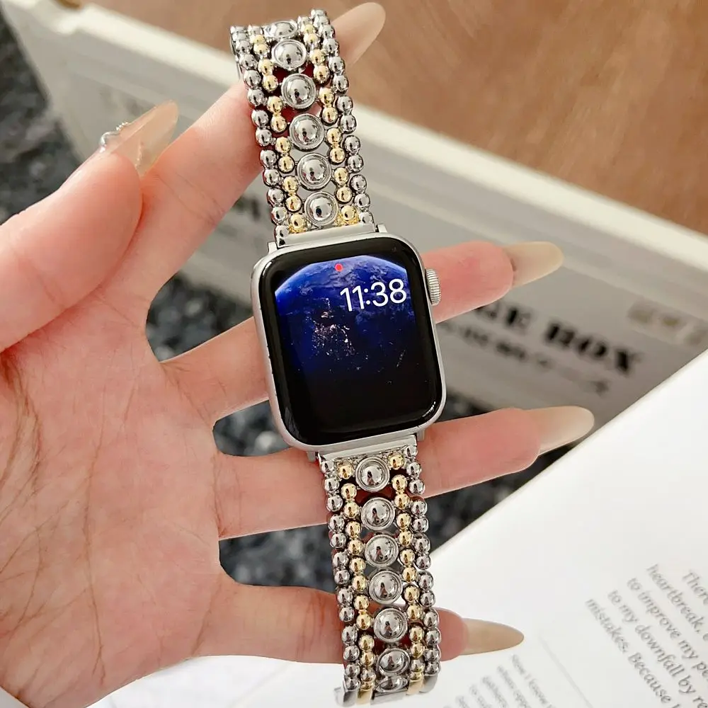 Нарядные металлические ремешки для Apple Watch Band 42/46/38/40/41/44/45/49 мм, красивый ремешок из нержавеющей стали, необычный браслет для iWatch Correa
Нарядные металлические ремешки для Apple Watch Band 42/46/38/40/41/44/45/49 мм, красивый ремешок из нержавеющей стали, необычный браслет для iWatch Correa