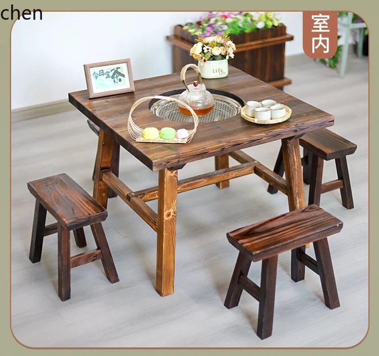 ZML outdoor barbecue table indoor stove garden courtyard leisure table and chairs round solid wood barbecue table
ZML outdoor barbecue table indoor stove garden courtyard leisure table and chairs round solid wood barbecue table