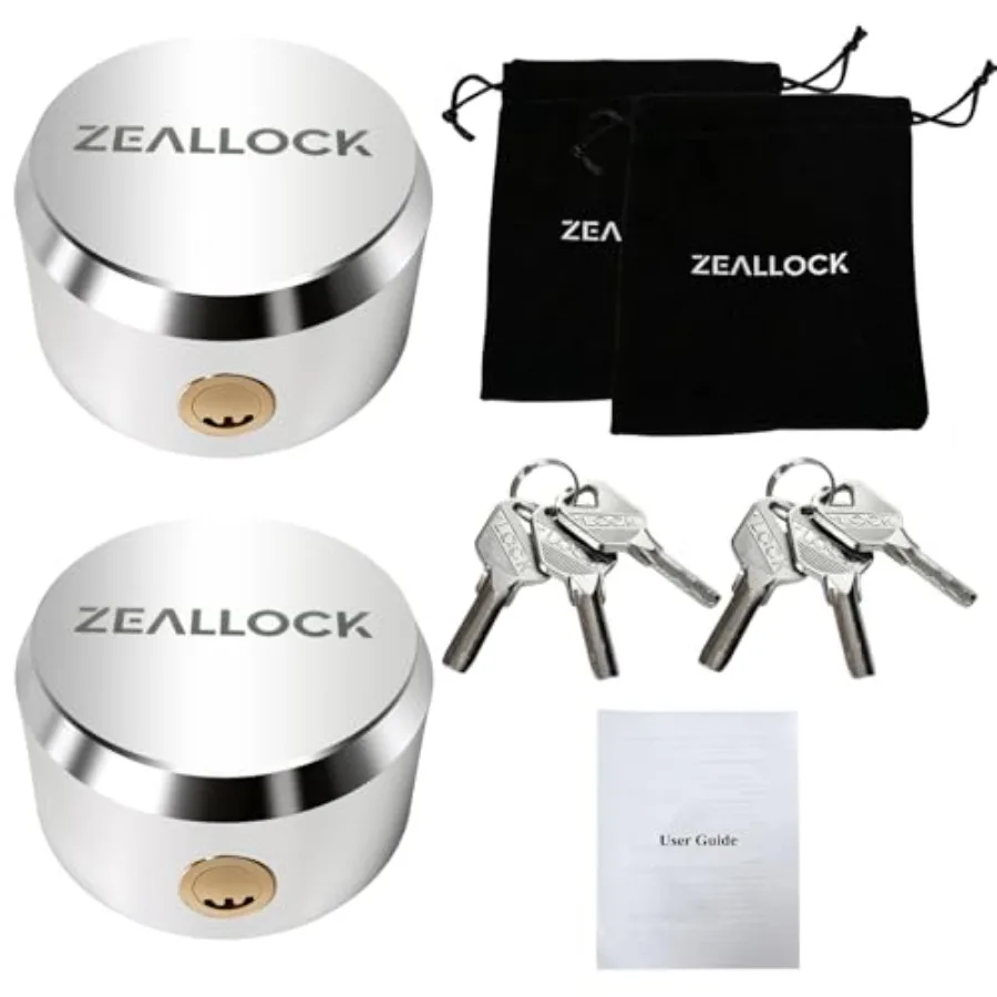 Premium Puck Lock with Hidden Shackle, Aluminum Alloy for Trailer RV Storage Truck Van Security, Anti-Cut Anti-Drill Silver, 2
Premium Puck Lock with Hidden Shackle, Aluminum Alloy for Trailer RV Storage Truck Van Security, Anti-Cut Anti-Drill Silver, 2