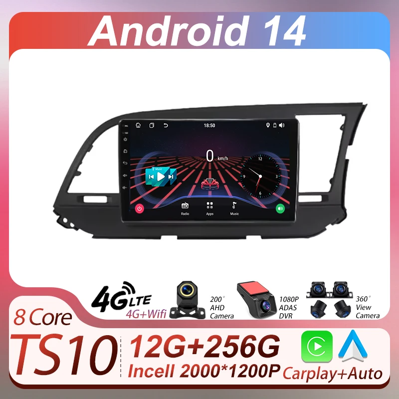 Car Android 14 Multimedia For Hyundai Elantra 6 2015 - 2019 2 Din Radio Video Player GPS Carplay Touch Screen Wifi Android Auto
Car Android 14 Multimedia For Hyundai Elantra 6 2015 - 2019 2 Din Radio Video Player GPS Carplay Touch Screen Wifi Android Auto
