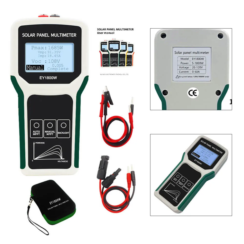 EY1800W Solar Panel Tester Includes Overvoltage Overcurrent Protection for Safe Testing of Photovoltaic Systems
EY1800W Solar Panel Tester Includes Overvoltage Overcurrent Protection for Safe Testing of Photovoltaic Systems