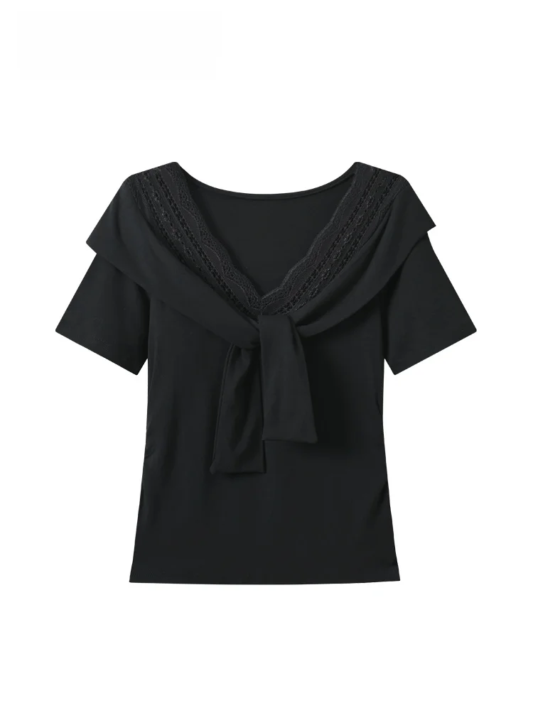 plus Size Women's Short Sleeve T-Shirt Shoulder Width Regular Fit Summer New Style Splicing Fashionable Top for Plump Sister
plus Size Women's Short Sleeve T-Shirt Shoulder Width Regular Fit Summer New Style Splicing Fashionable Top for Plump Sister