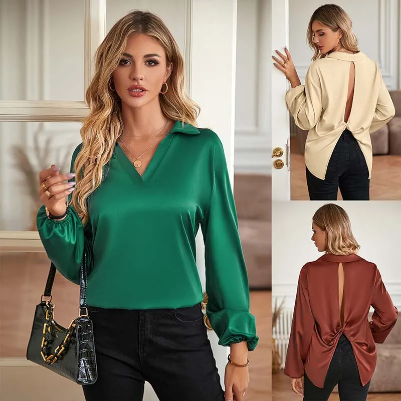 Women's V-neck Solid Shirts Laides Tops Womens 2024 Spring Autumn New Fashion Long Sleeve Top Loose Blouses Office Lady T-Shirts
Women's V-neck Solid Shirts Laides Tops Womens 2024 Spring Autumn New Fashion Long Sleeve Top Loose Blouses Office Lady T-Shirts