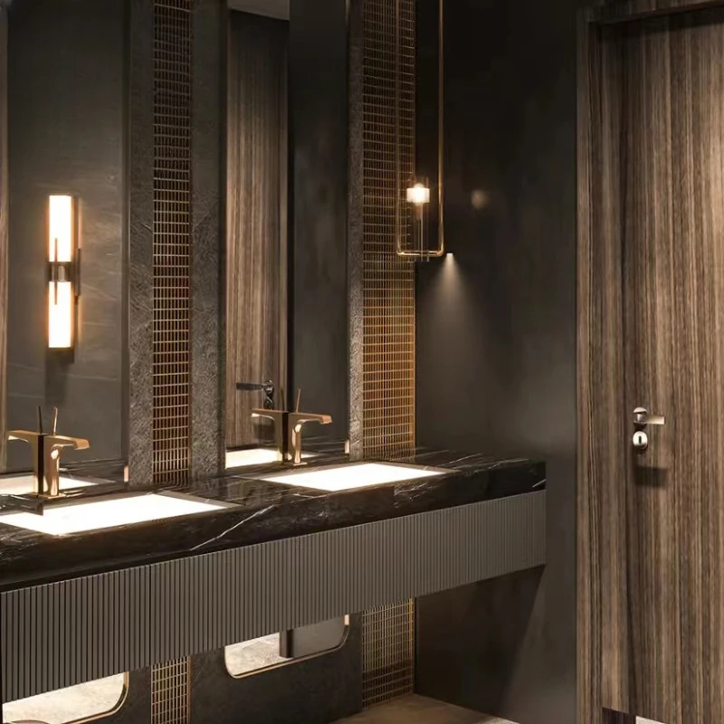 Designer's Light Luxury Modern Simple Rock Plate Bathroom Cabinet Combination Bathroom Wash Basin Basin Wash Table Customization
Designer's Light Luxury Modern Simple Rock Plate Bathroom Cabinet Combination Bathroom Wash Basin Basin Wash Table Customization