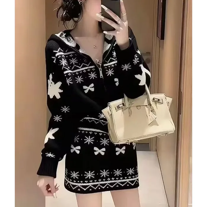 Cisas Sle Knitted Sweater And Skirt Two-Piece Set Women's Faion Age-Defng f-Length Skirt Ensemble
Cisas Sle Knitted Sweater And Skirt Two-Piece Set Women's Faion Age-Defng f-Length Skirt Ensemble