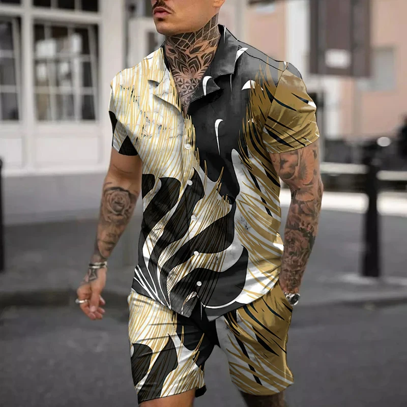 Hawaiian suit, men's 3D Printed Summer Shirt set, Fashionable short-sleeved shirt, Casual large-sized Beach shorts, Streetwear
Hawaiian suit, men's 3D Printed Summer Shirt set, Fashionable short-sleeved shirt, Casual large-sized Beach shorts, Streetwear