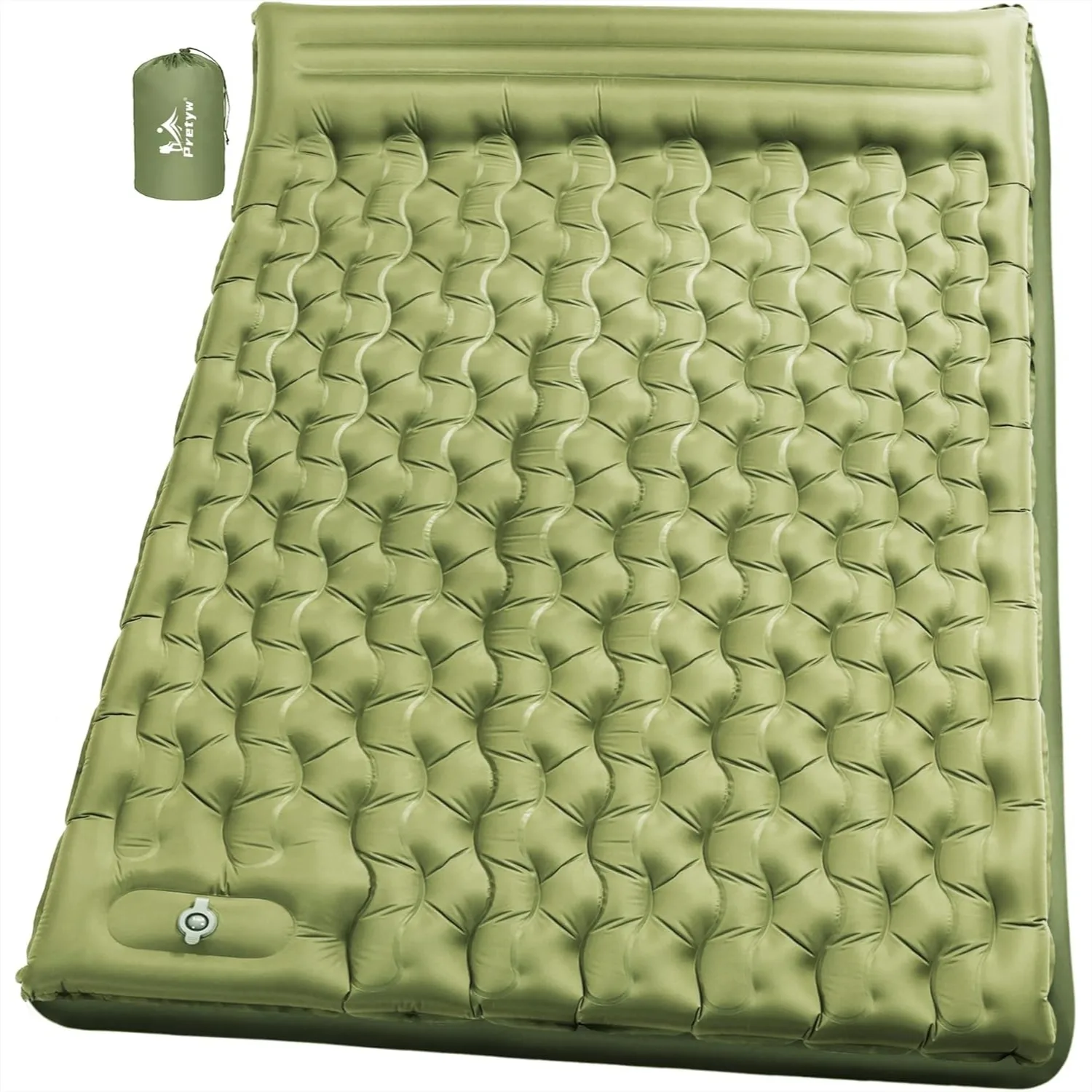 Double Sleeping Pad for Camping, 5" Ultra-Thick Camping Mattress with Pillow & Foot Pump, Compact 2-Person Portable Mat for
Double Sleeping Pad for Camping, 5" Ultra-Thick Camping Mattress with Pillow & Foot Pump, Compact 2-Person Portable Mat for