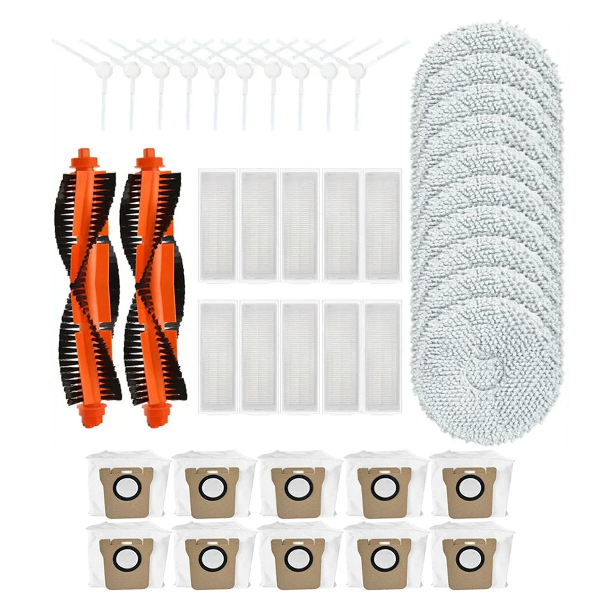 For Xiaomi Mijia M30 Pro / C107 Robot Vacuum Replacement Parts Main Side Brush Hepa Filter Mop Cloth Dust Bag Parts
For Xiaomi Mijia M30 Pro / C107 Robot Vacuum Replacement Parts Main Side Brush Hepa Filter Mop Cloth Dust Bag Parts