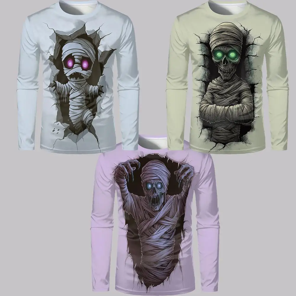 Autumn New Mummy 3D Printed Long Sleeve T-shirt Y2K Street Fashion Clothing Men's And Women's Casual Holiday Party Top Gift
Autumn New Mummy 3D Printed Long Sleeve T-shirt Y2K Street Fashion Clothing Men's And Women's Casual Holiday Party Top Gift
