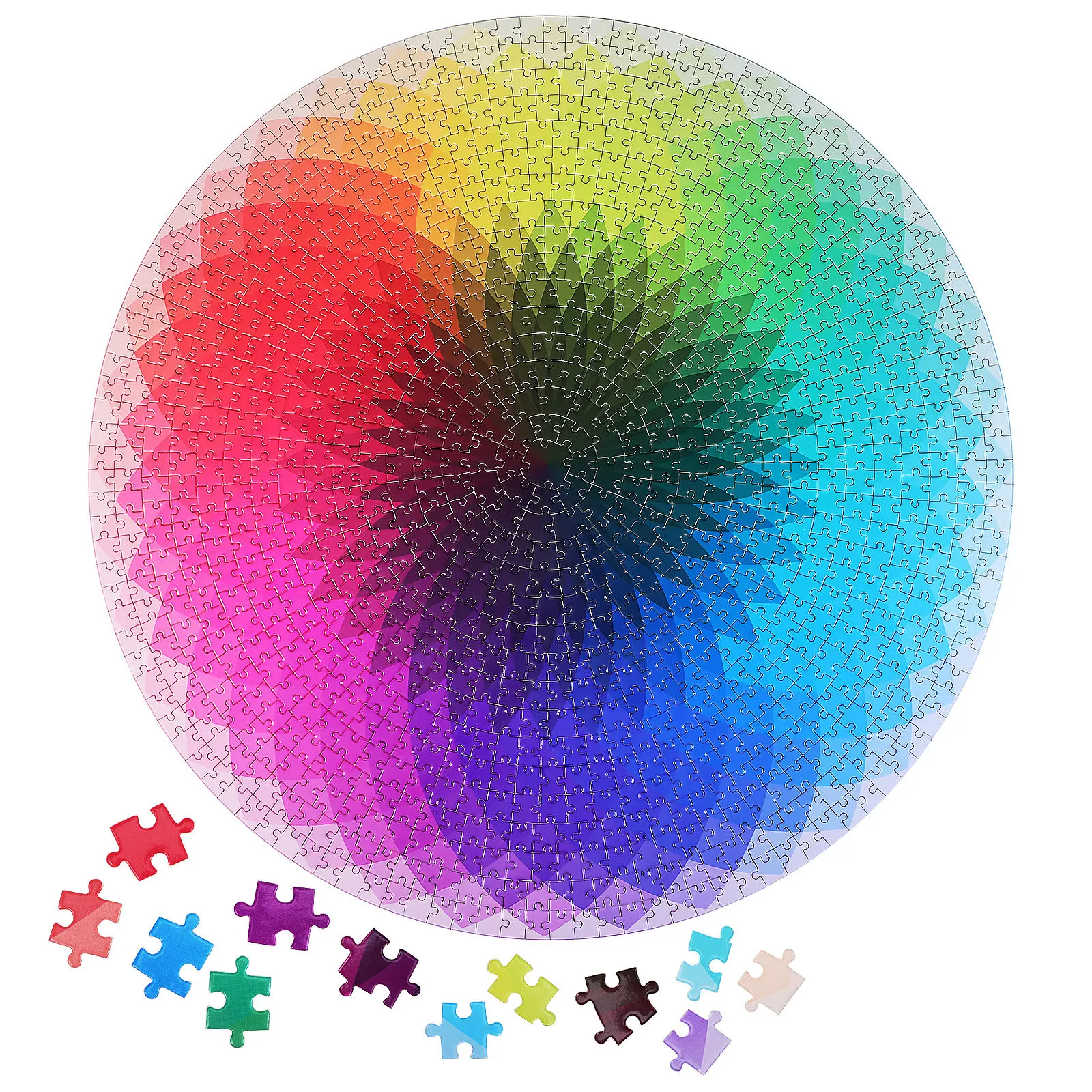 Gradient Puzzle Circle Rainbow Color Changing Jigsaw Puzzle Hard for Adults 1000 Piece Leisure Entertainment Display
Gradient Puzzle Circle Rainbow Color Changing Jigsaw Puzzle Hard for Adults 1000 Piece Leisure Entertainment Display