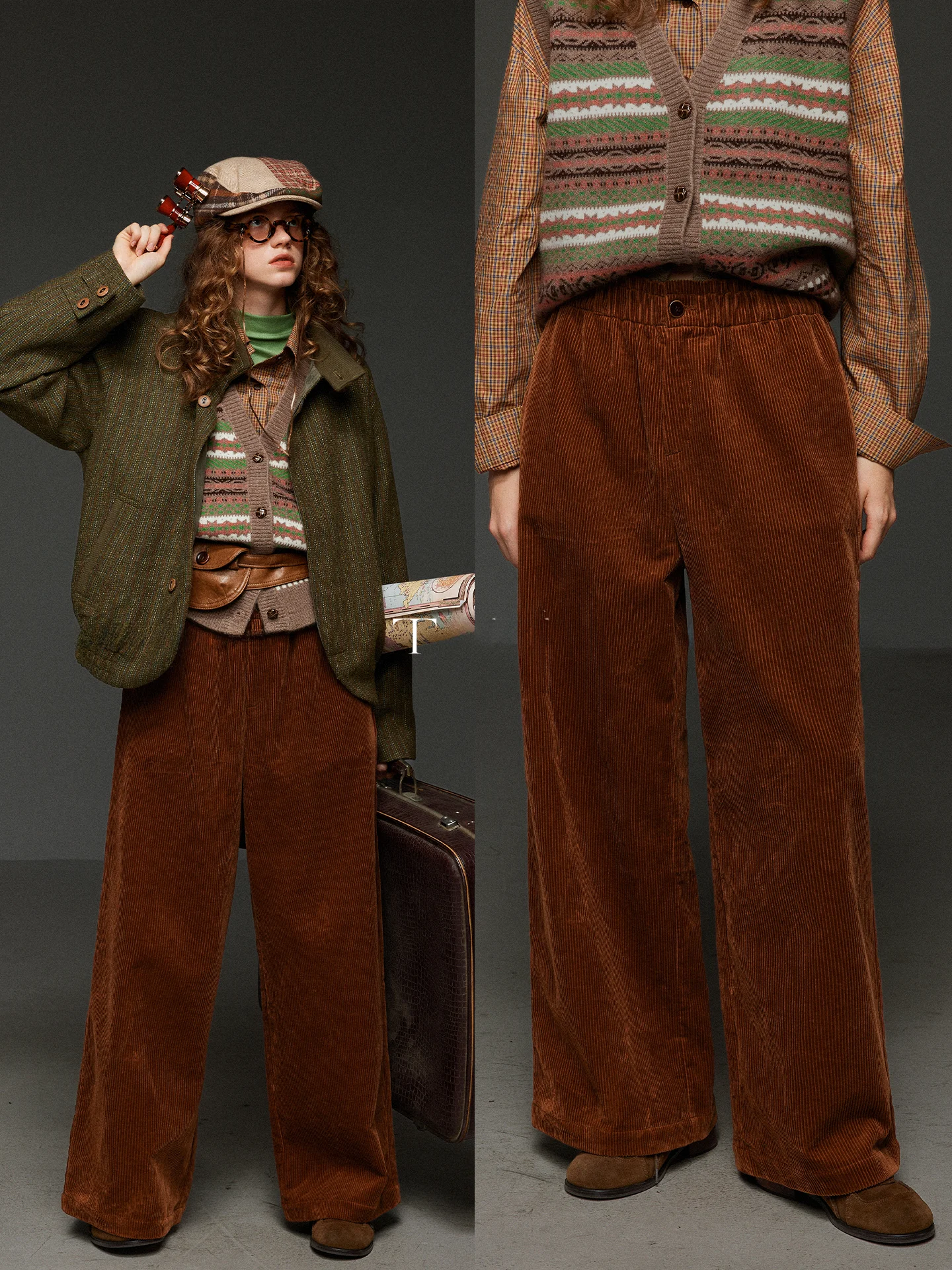 TNIT Retro Loose High Waist Straight Corduroy Casual Pants Women Spring Slimming Versatile Wide Leg Dra Floor-Length Pants
TNIT Retro Loose High Waist Straight Corduroy Casual Pants Women Spring Slimming Versatile Wide Leg Dra Floor-Length Pants