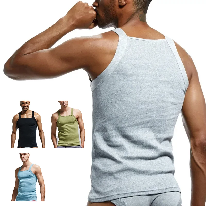 Tank Tops Men Fitness Cool Summer Square Cut Cotton Vest Male Sleeveless Shirt Gym Slim Casual Undershirt Mens Gift Hot Sale
Tank Tops Men Fitness Cool Summer Square Cut Cotton Vest Male Sleeveless Shirt Gym Slim Casual Undershirt Mens Gift Hot Sale