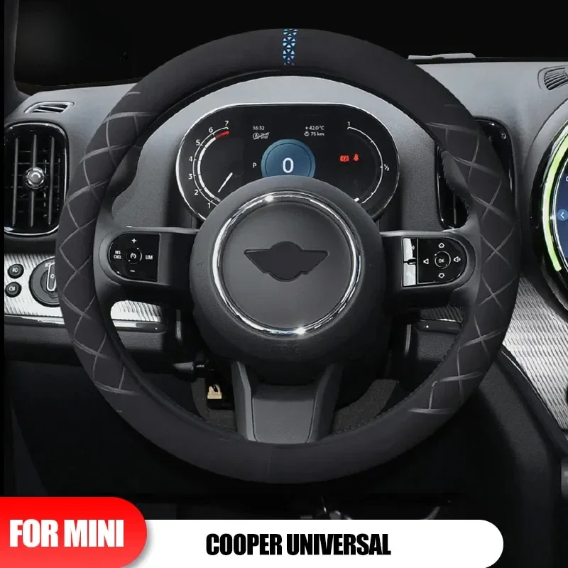 For Mini Cooper Car Steering Wheel Cover Suede Cover Non-slip Leather For All Seasons Breathable Auto Accessories Decoration
For Mini Cooper Car Steering Wheel Cover Suede Cover Non-slip Leather For All Seasons Breathable Auto Accessories Decoration