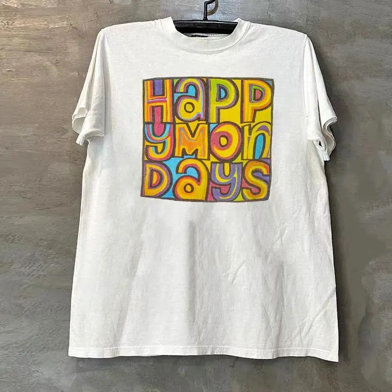 Футболка с коротким рукавом Happy Mondays Folk Band Cec American Dopamine Wear, тяжелая мужская летняя повседневная спортивная удобная футболка
Футболка с коротким рукавом Happy Mondays Folk Band Cec American Dopamine Wear, тяжелая мужская летняя повседневная спортивная удобная футболка