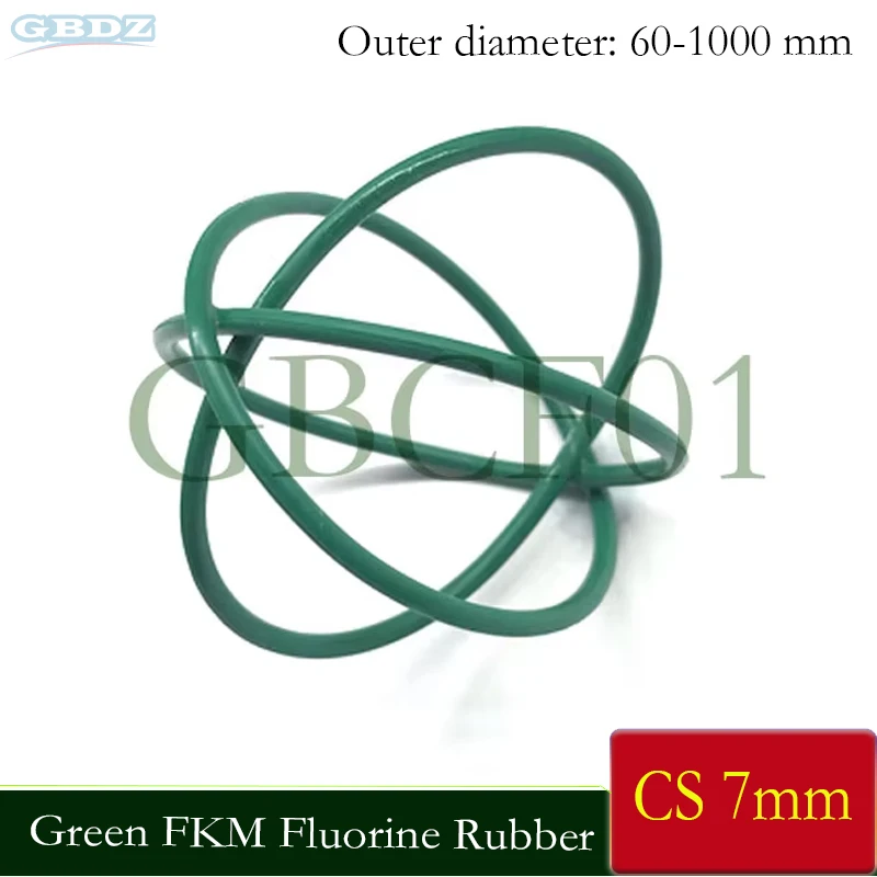Green FKM O Ring CS7mm OD60mm-1000mm Fluorine Rubber Sealing Gasket Insulation for High Temperature Resistance Oil
Green FKM O Ring CS7mm OD60mm-1000mm Fluorine Rubber Sealing Gasket Insulation for High Temperature Resistance Oil