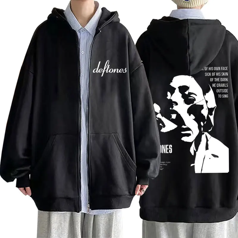 Alternative Heavy Metal Rock Band Deftones White Pony Change Graphic Zipper Hoodie Men's Hip Hop Retro Oversized Zip Up Jacket
Alternative Heavy Metal Rock Band Deftones White Pony Change Graphic Zipper Hoodie Men's Hip Hop Retro Oversized Zip Up Jacket