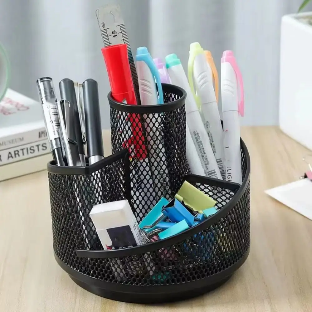 Multi-functional Rotating Pen Holder Metal Mesh 360-degree Free Rotation Desktop Storage Box Black Convenient Pencil Holder
Multi-functional Rotating Pen Holder Metal Mesh 360-degree Free Rotation Desktop Storage Box Black Convenient Pencil Holder