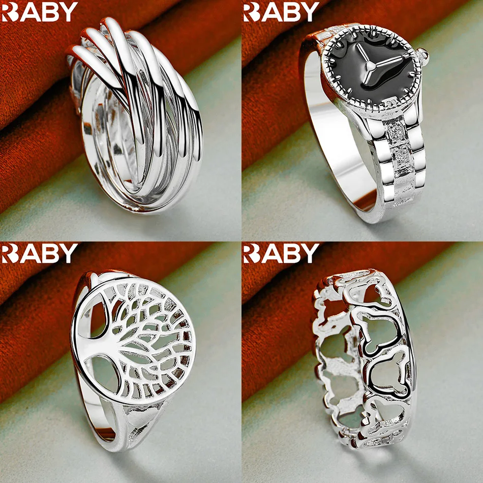 URBABY 925 Sterling Silver Size 7-10 Ring For Women Men Fashion Jewelry Charm Grace Wedding Engagement Accessories 
URBABY 925 Sterling Silver Size 7-10 Ring For Women Men Fashion Jewelry Charm Grace Wedding Engagement Accessories