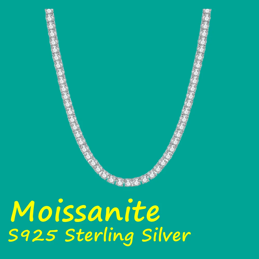3/4/5mm Hip Hop Necklace Moissanite Tennis Necklace Wholesale S925 Sterling silver hip-hop men's and women's high-end necklace
3/4/5mm Hip Hop Necklace Moissanite Tennis Necklace Wholesale S925 Sterling silver hip-hop men's and women's high-end necklace