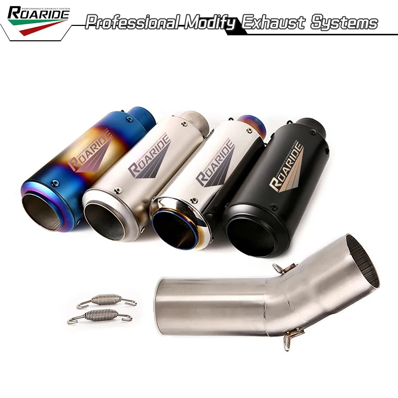 51MM Universal Motorcycle Exhaust Tail Pipe Middle Link Pipe With DB Killer Slip On For Kawasaki ZX6R 2009-2023
51MM Universal Motorcycle Exhaust Tail Pipe Middle Link Pipe With DB Killer Slip On For Kawasaki ZX6R 2009-2023