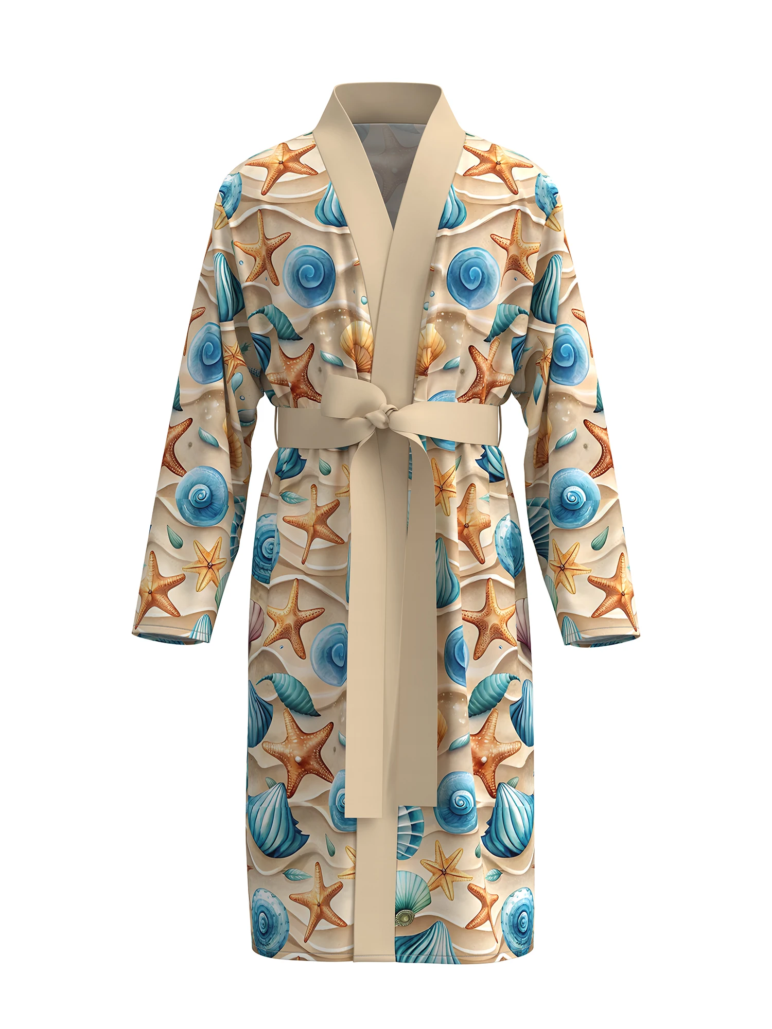 2026 Spring and Autumn New Men's Nightgown 3D Digital Printing Ocean Series Shell Pattern Non-fading Home Bathrobe Long Long Sle
2026 Spring and Autumn New Men's Nightgown 3D Digital Printing Ocean Series Shell Pattern Non-fading Home Bathrobe Long Long Sle