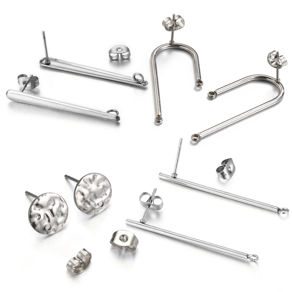 10pcs Stainless Steel Ear Studs with Ear Back for Jewelry Making Earring DIY
10pcs Stainless Steel Ear Studs with Ear Back for Jewelry Making Earring DIY
