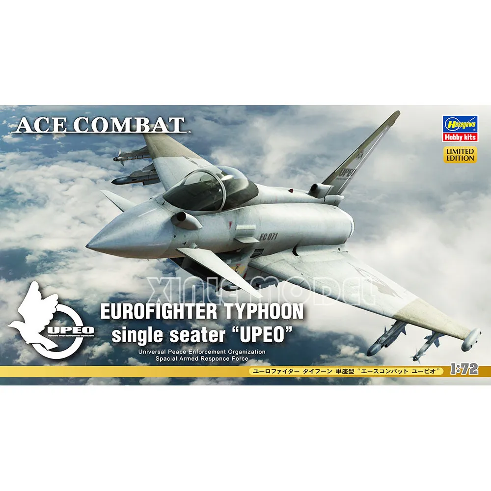 Hasegawa Plastic Assembled Aircraft Model Kit 52155 Ace Combat Eurofighter Typhoon Single Seater 1/72
Hasegawa Plastic Assembled Aircraft Model Kit 52155 Ace Combat Eurofighter Typhoon Single Seater 1/72