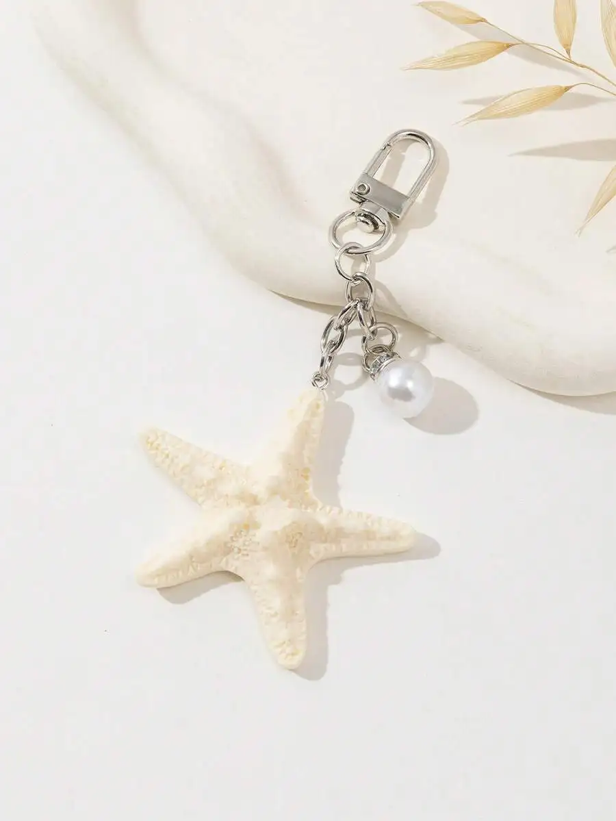 Bag Charm Simulated Starfish & Pearl Bag Pendant Summer Beach
Bag Charm Simulated Starfish & Pearl Bag Pendant Summer Beach