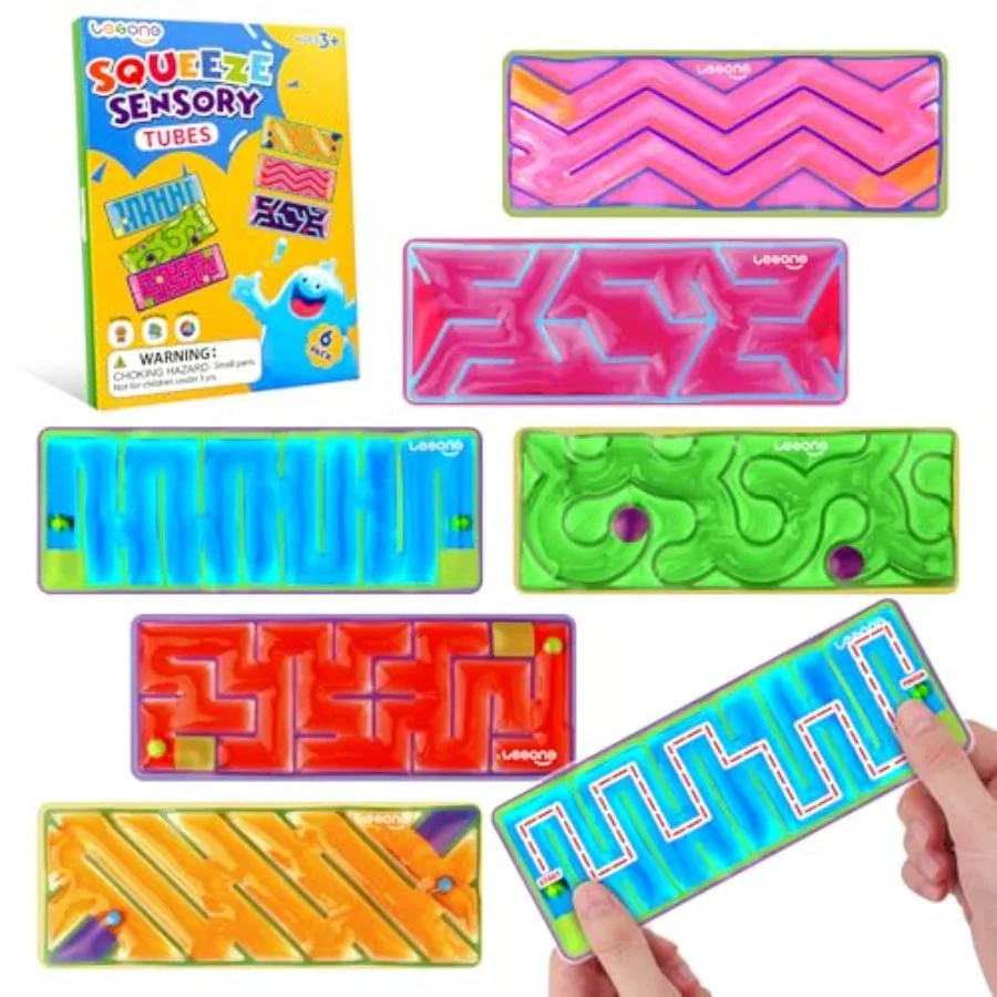 Squishy Sensory Fidget Autism Toys for:Sensory Toys for Sepcial Need 6 Pack Maze - Quiet Fidget Sensory Filled Goo for Calming
Squishy Sensory Fidget Autism Toys for:Sensory Toys for Sepcial Need 6 Pack Maze - Quiet Fidget Sensory Filled Goo for Calming