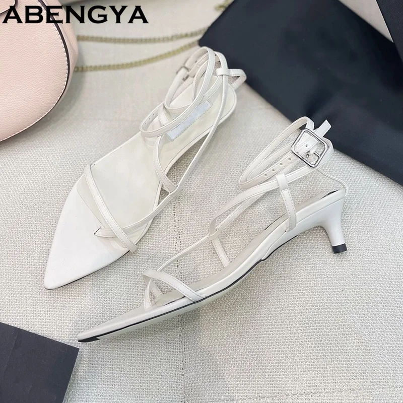 Summer FlipFlops Kitten Heels Sandals Women Point Toe High Heel Dress Shoes For Women Leather Holiday Beach Flat Sandals Women
Summer FlipFlops Kitten Heels Sandals Women Point Toe High Heel Dress Shoes For Women Leather Holiday Beach Flat Sandals Women