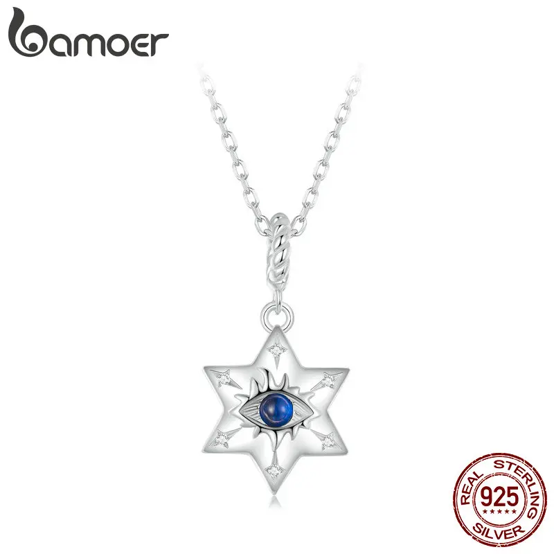 BAMOER 2024 New 925 Sterling Silver Star of David Evil Eye Necklace, Starburst Demon Eye Pendant Protection Jewel for Women Men
BAMOER 2024 New 925 Sterling Silver Star of David Evil Eye Necklace, Starburst Demon Eye Pendant Protection Jewel for Women Men
